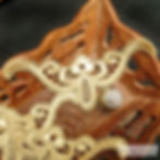 Golden Sandy colour Guipure Lace Applique patch floral swirl design period lingerie neckline Mokshatrim ethnic haberdashery