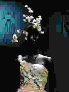 Maria Grazia Chiuri's Haute Couture Autumn/Winter 1997 stretch silk damask and beadingSpring/Summer Collection 2017 tulle and embroidery with Stephen Jones headpiece