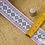 Thumbnail: Chinese decorative jacquard ribbon geometric diamond cube pattern Turquoise metallic threads sparkle fluorescent cerise pink