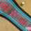 Thumbnail: Wide chinese decorative ribbon tape black green pink central embroidered panel geometric diamond Mokshatrim Haberdashery