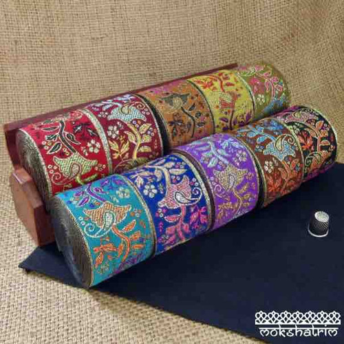 Indian Traditional Floral Jacquard Ribbon MA1929 | Mokshatrim ...