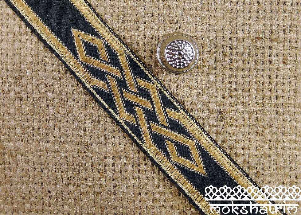 Thumbnail: Gold Knot Jacquard Ribbon ML83