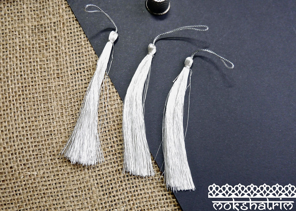 Thumbnail: Lurex Silver Metallic Tassle/Tassel MA7018