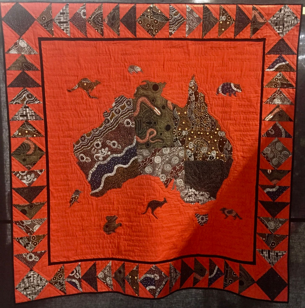 Pictorial Quilt from Festival of Quilts Australian Memories by Ruth Wooles
