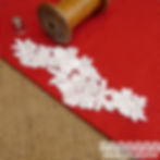 Large Ivory lace guipure applique patch flowers leaves sheen Mokshatrim Haberdashery