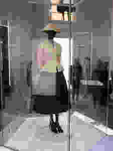 Bar Suit and Hat. Dior Haute Couture Spring/Summer 1947. Suit in Wool crepe and Shantung silk and hat in taffetta and straw.