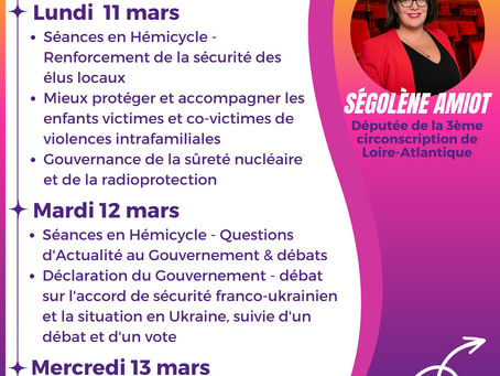 Agenda public du 11 au 17 mars 2024