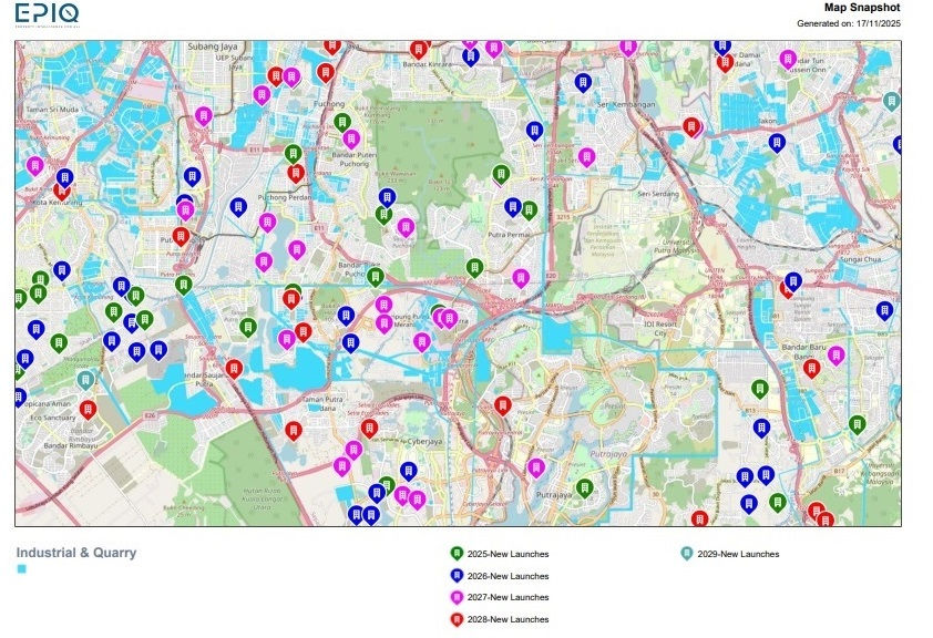 EPIQ 快照： 仅在2026年，Puchong周边就预计有超过900个住宅单元完工。