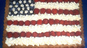 4th July Patriotic Lemon Fruit Tart