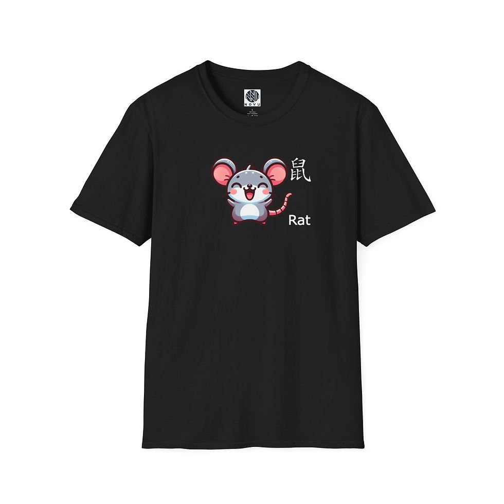 Thumbnail: Year of the Rat with Chinese Character - Unisex Softstyle T-Shirt