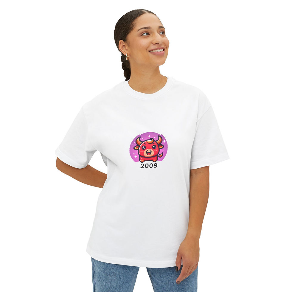 Thumbnail: Year of the Ox 2009 - Unisex Oversized Boxy Tee