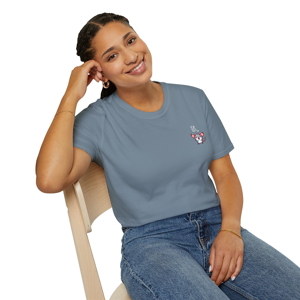 Thumbnail: Year of the Rat with Chinese Character on Left Side - Unisex Softstyle T-Shirt