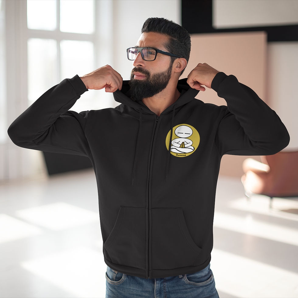Thumbnail: Unisex Sweatshirt mit Kapuze und Reißverschluss kleines Logo 