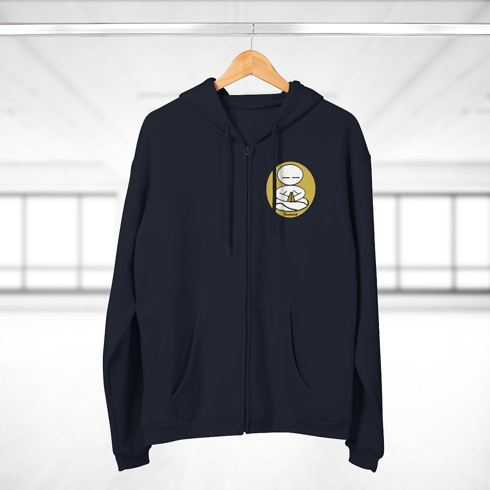 Thumbnail: Unisex Sweatshirt mit Kapuze und Reißverschluss kleines Logo 