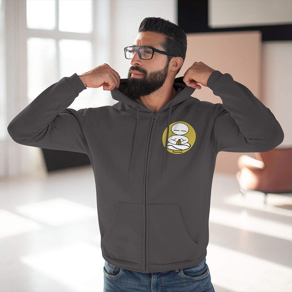 Thumbnail: Unisex Sweatshirt mit Kapuze und Reißverschluss kleines Logo 