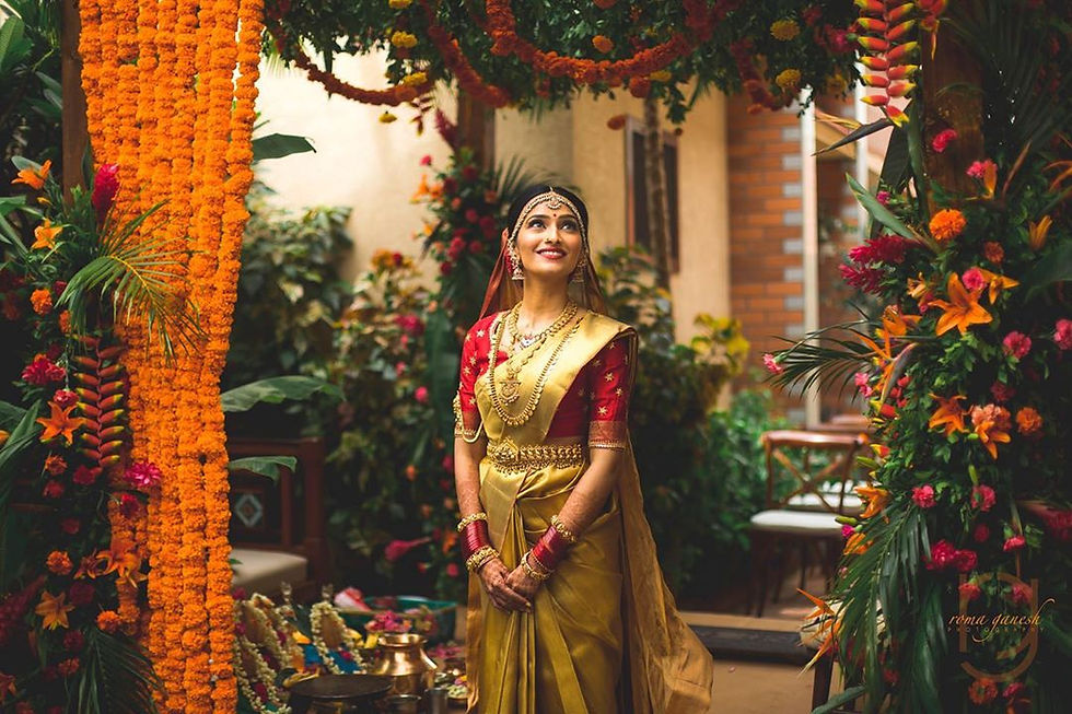 Bride in Kanjeevaram Silk Sari