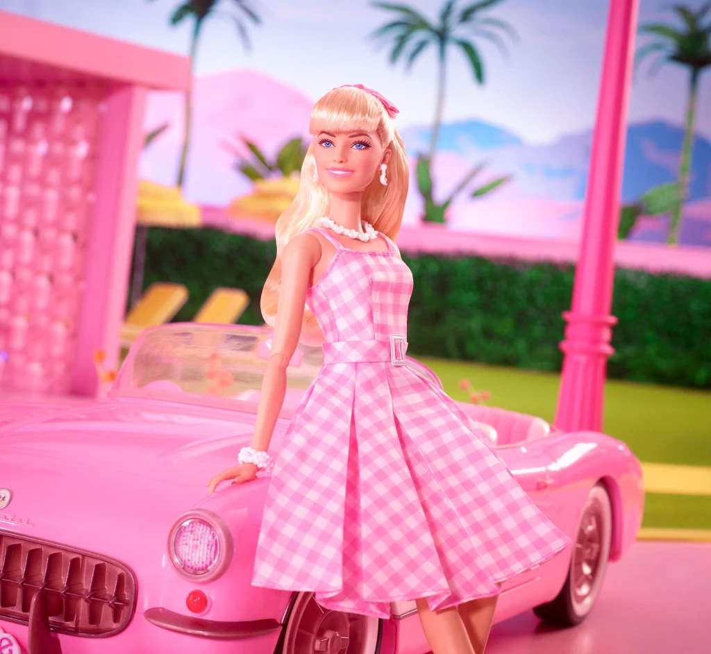 Pink Barbiecore Aesthetic with Barbie Doll