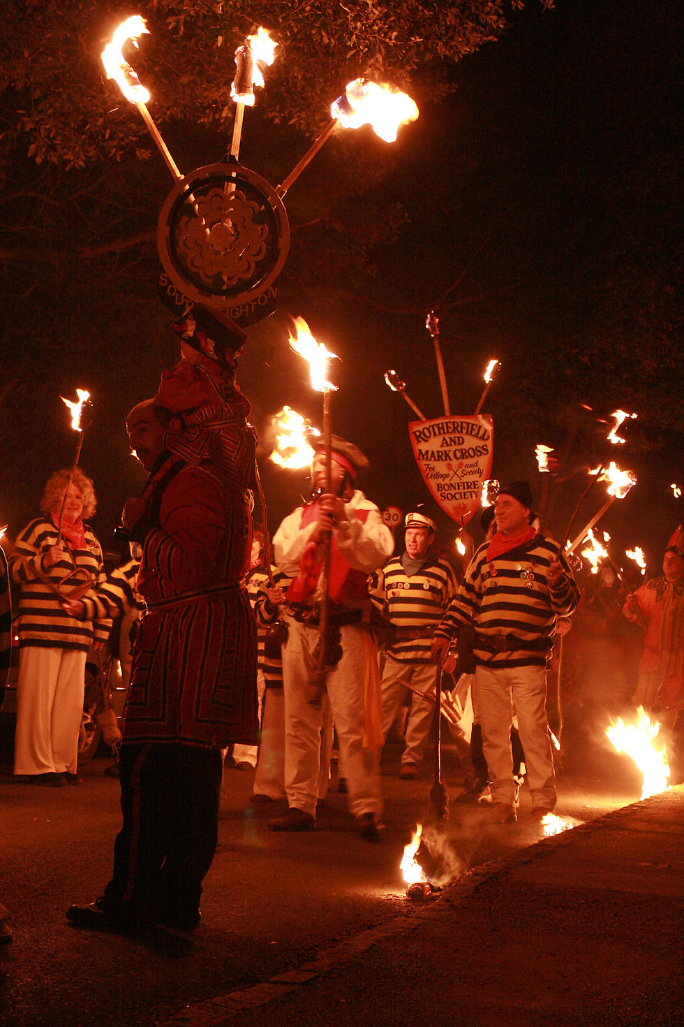Shouldering the load, Newick Bonfire Night