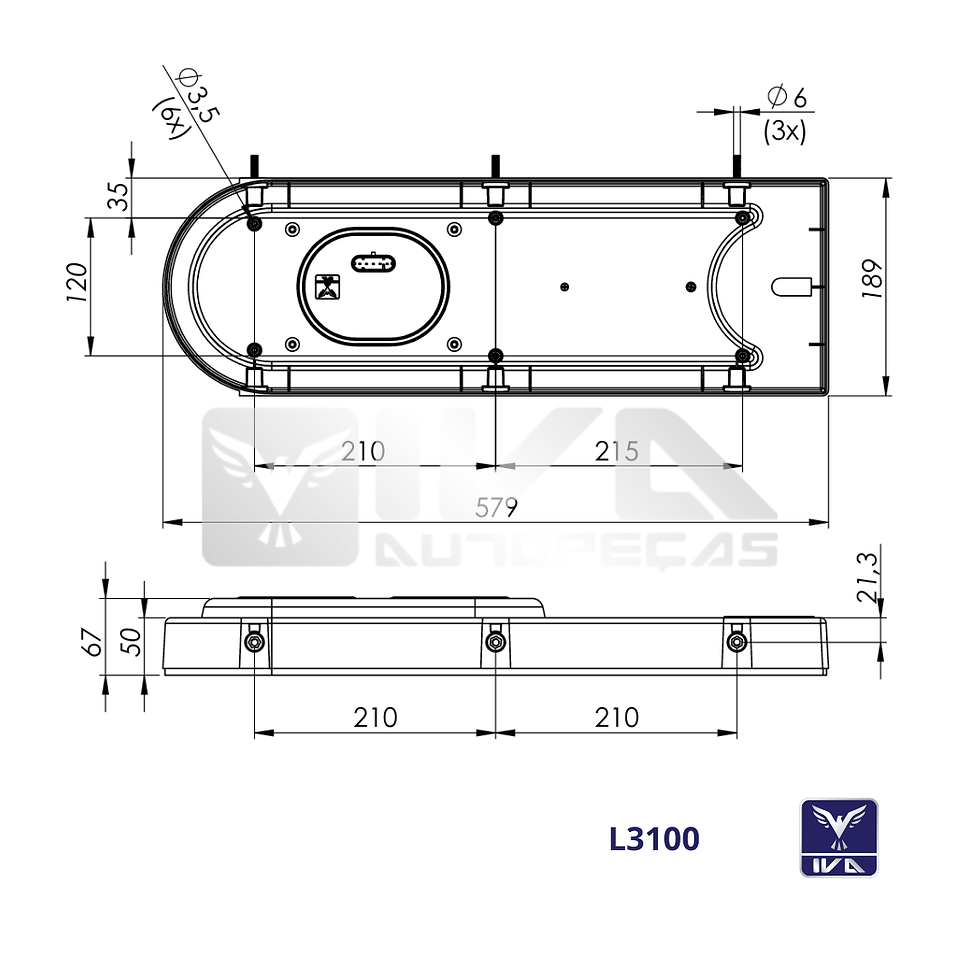 Thumbnail: L3100 - 24 V LED Multifunction Taillight - Implement