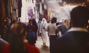 A market scene in Marrakech, Morocco. Photo by Tomoko Hoshino