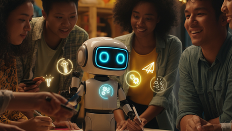 Brainstorming with a Language-Generating Robot