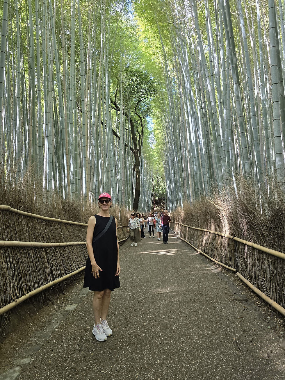 לימור ליבוביץ ביער במבוק בקיוטו, יפן