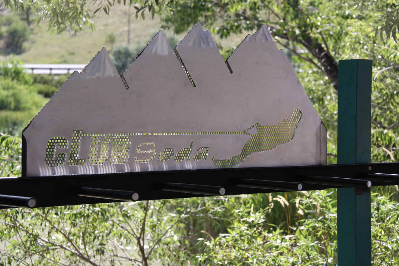 Stainless Steel CNC Cut Sign and Ski Rac