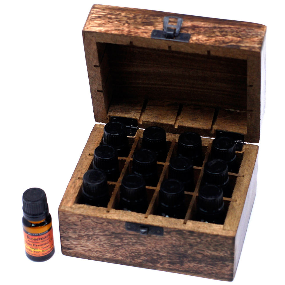 Aromatherapy Floral Carved Boxes (Holds 6)