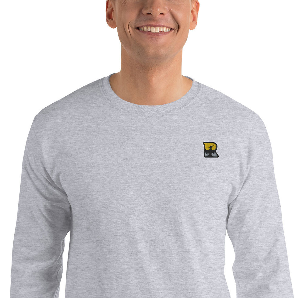 Thumbnail: Embroidered Men’s Cotton Long Sleeve Shirt-  R logo