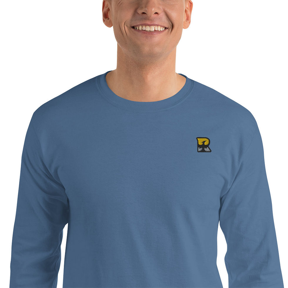 Thumbnail: Embroidered Men’s Cotton Long Sleeve Shirt-  R logo