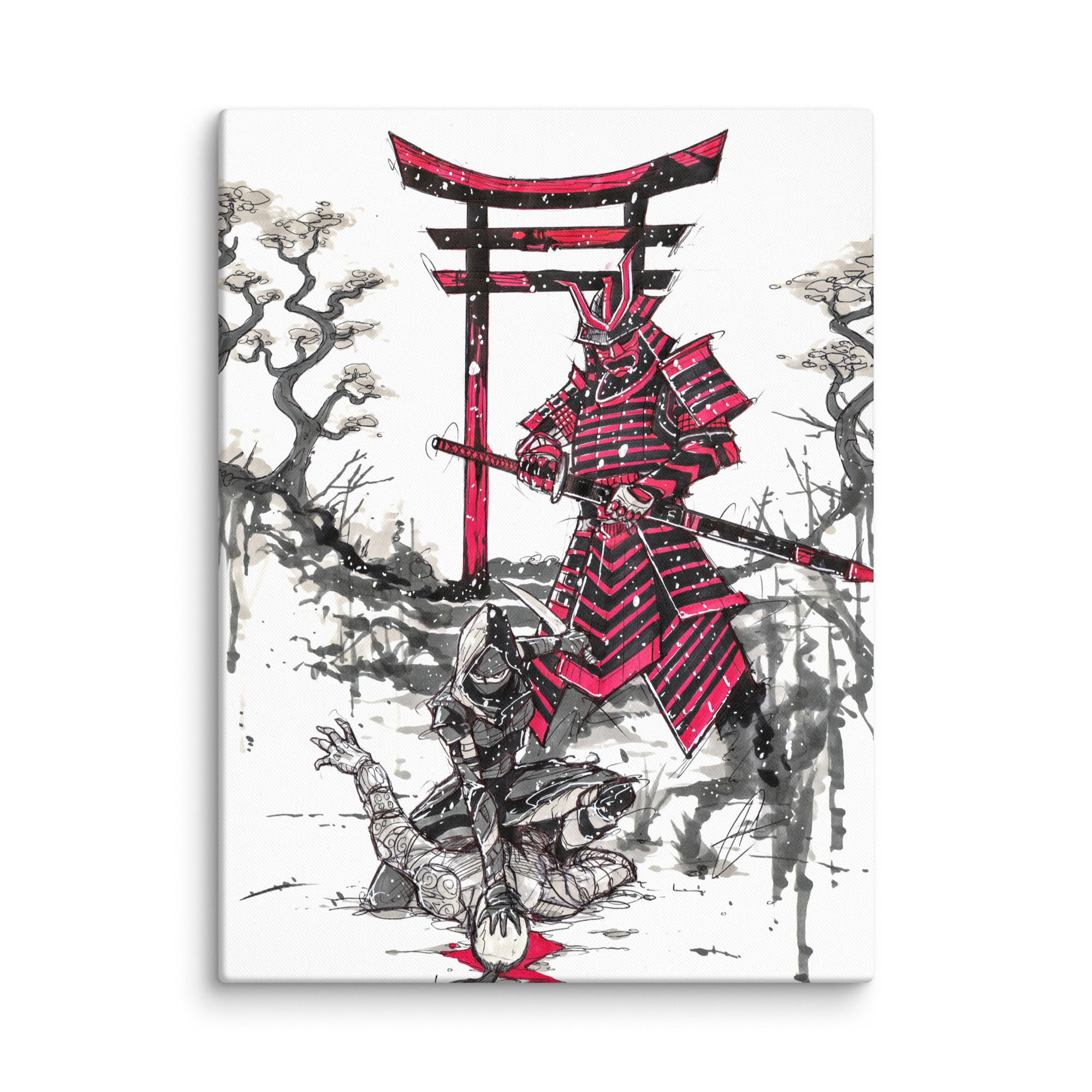 Stampa su Tela - Shadows: Naoe e Yazuke