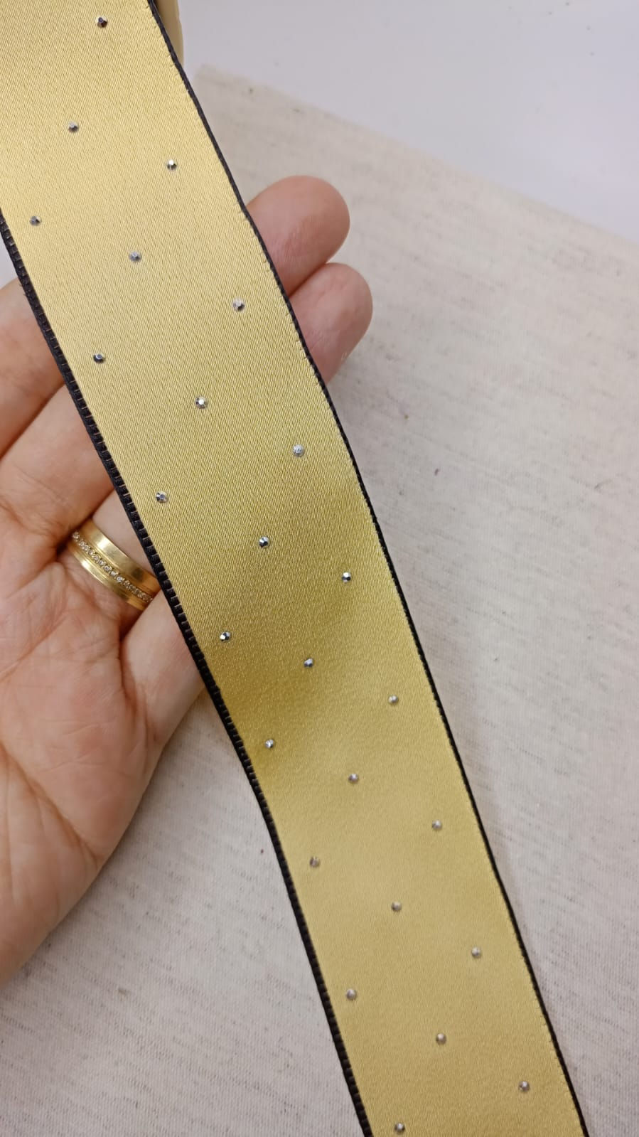 Miniatura: Fita tecido 38mm com strass
