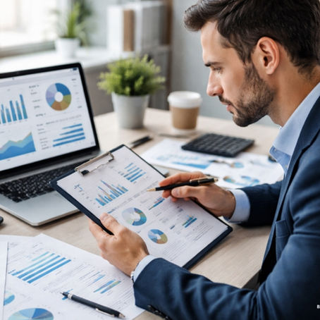 empresário analisando obrigações fiscais da empresa