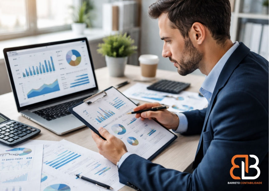 empresário analisando obrigações fiscais da empresa