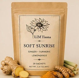 LIM Tisana Soft Sunrise Herbal Tea with ginger, and lemongrass for refreshing morning