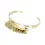 Thumbnail: Etrusca Rain Water Cuff Bangle With Oval Flat Charms