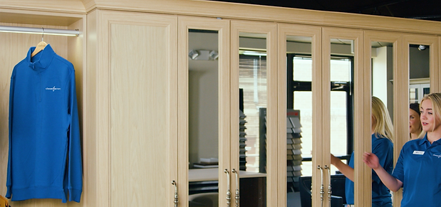 closets doors in showroom