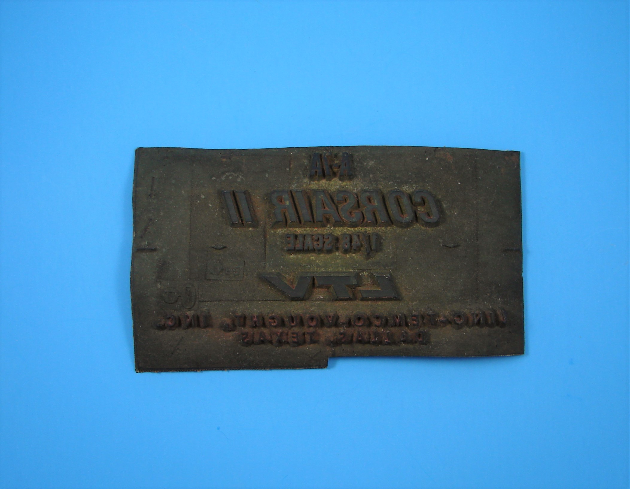 Vought A-7 Corsair II box stamp