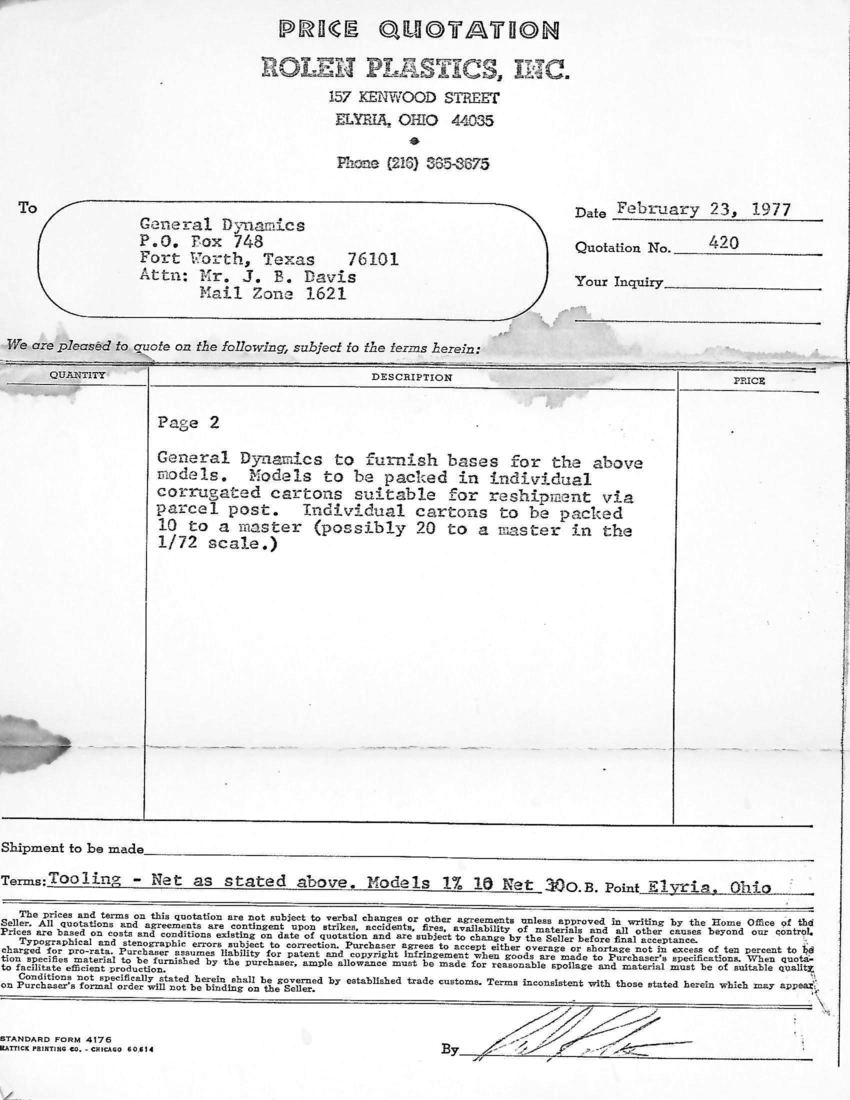 RoLen F-16 Quote - Pg. 2