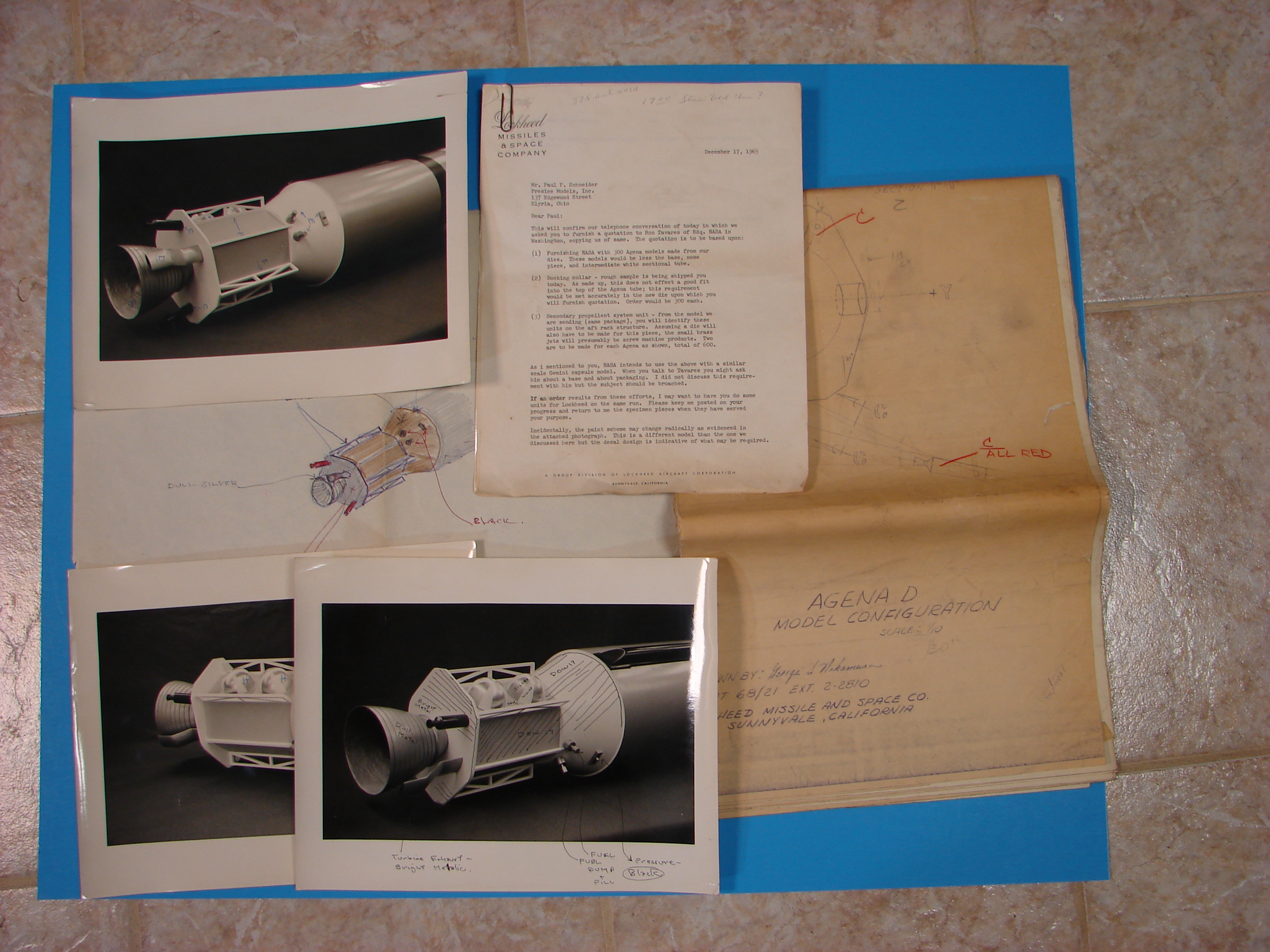 Lockheed Agena plans 12.16.65