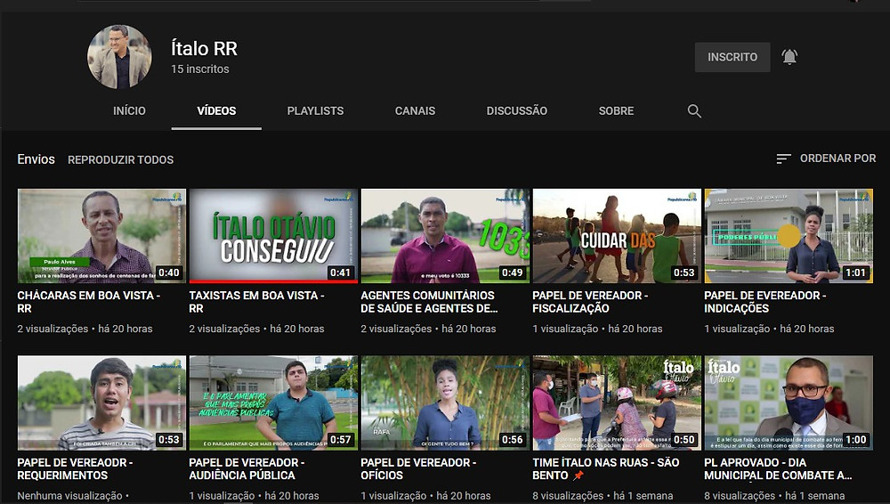 ítalo cria canal no Youtube