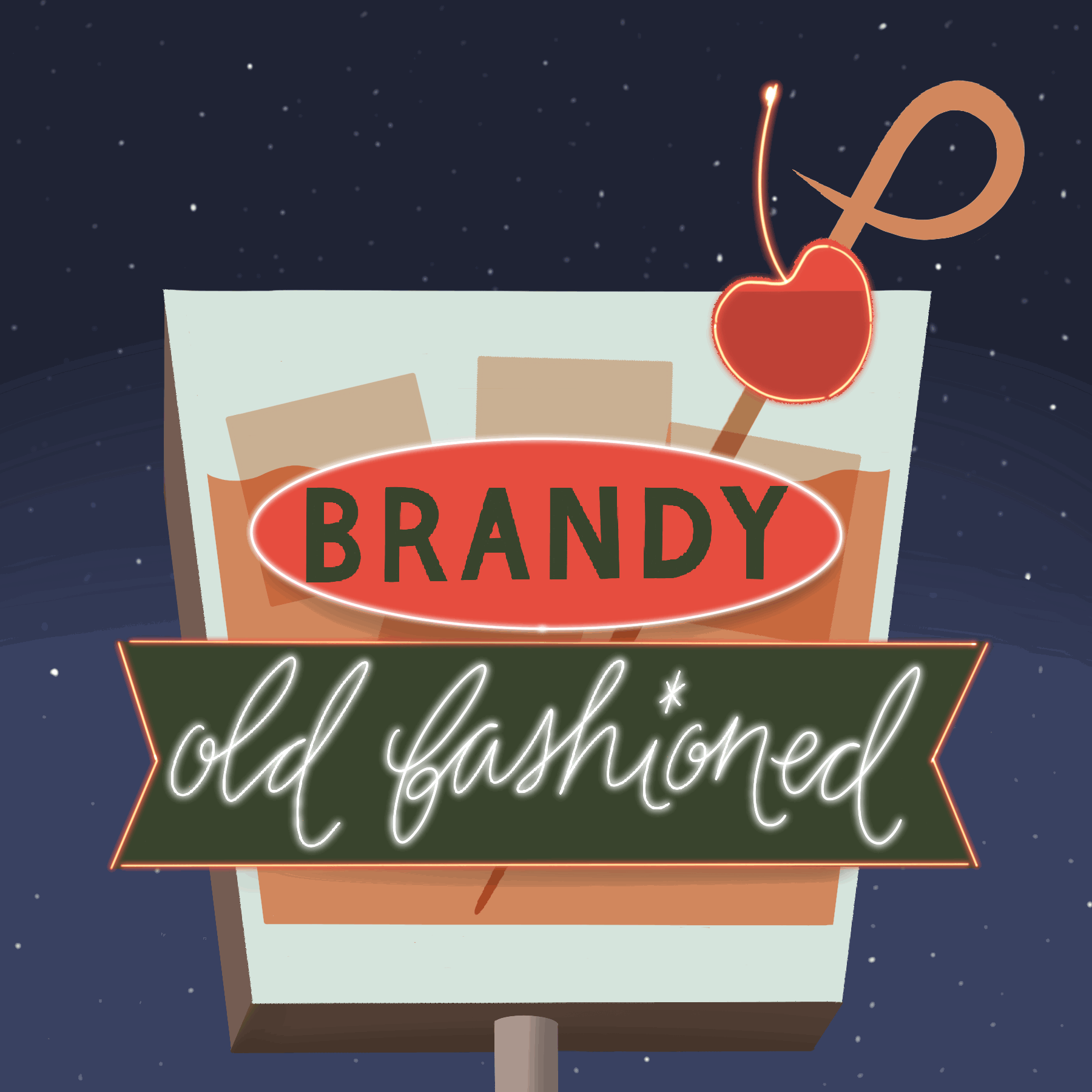 Brandy old fashioned GIF katie edwards design
