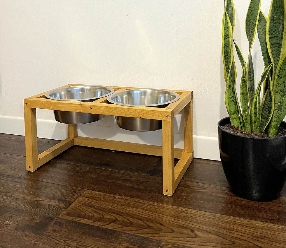 wooden food bowls stand