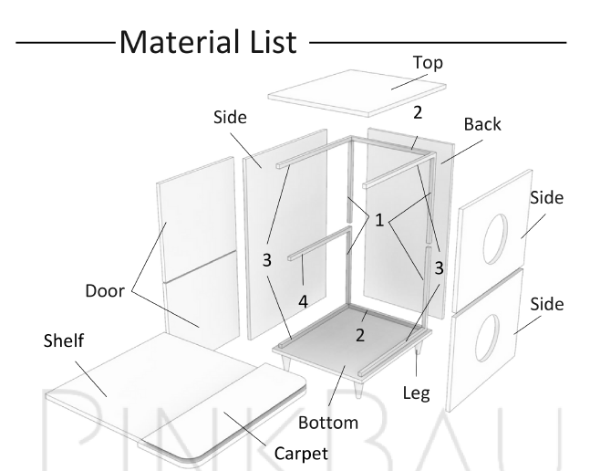 build plans litter box cabinet