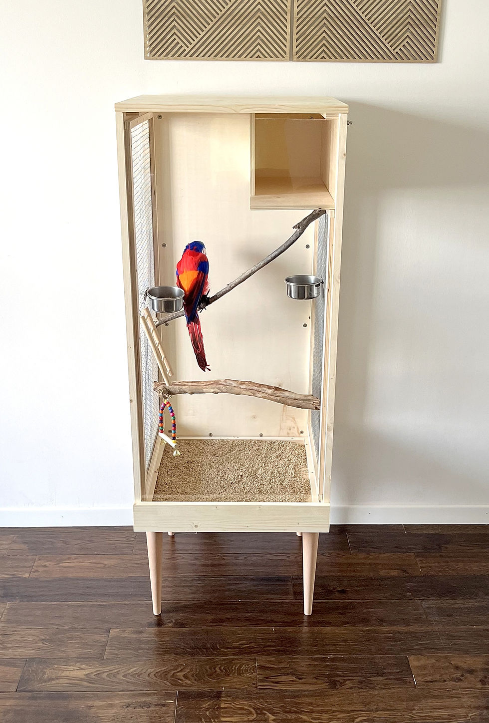 Thumbnail: bird cage with nest box