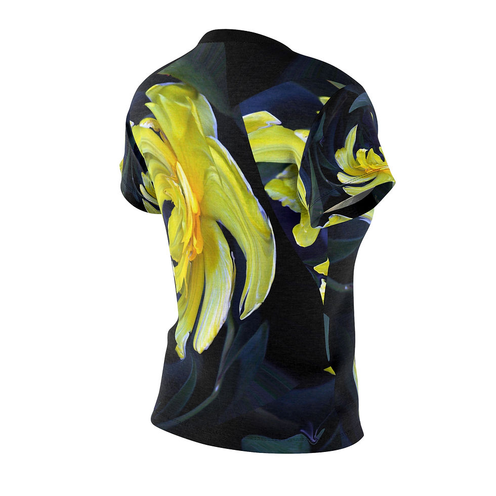 Miniatura: Floral Yellow Swirl Women's Tee