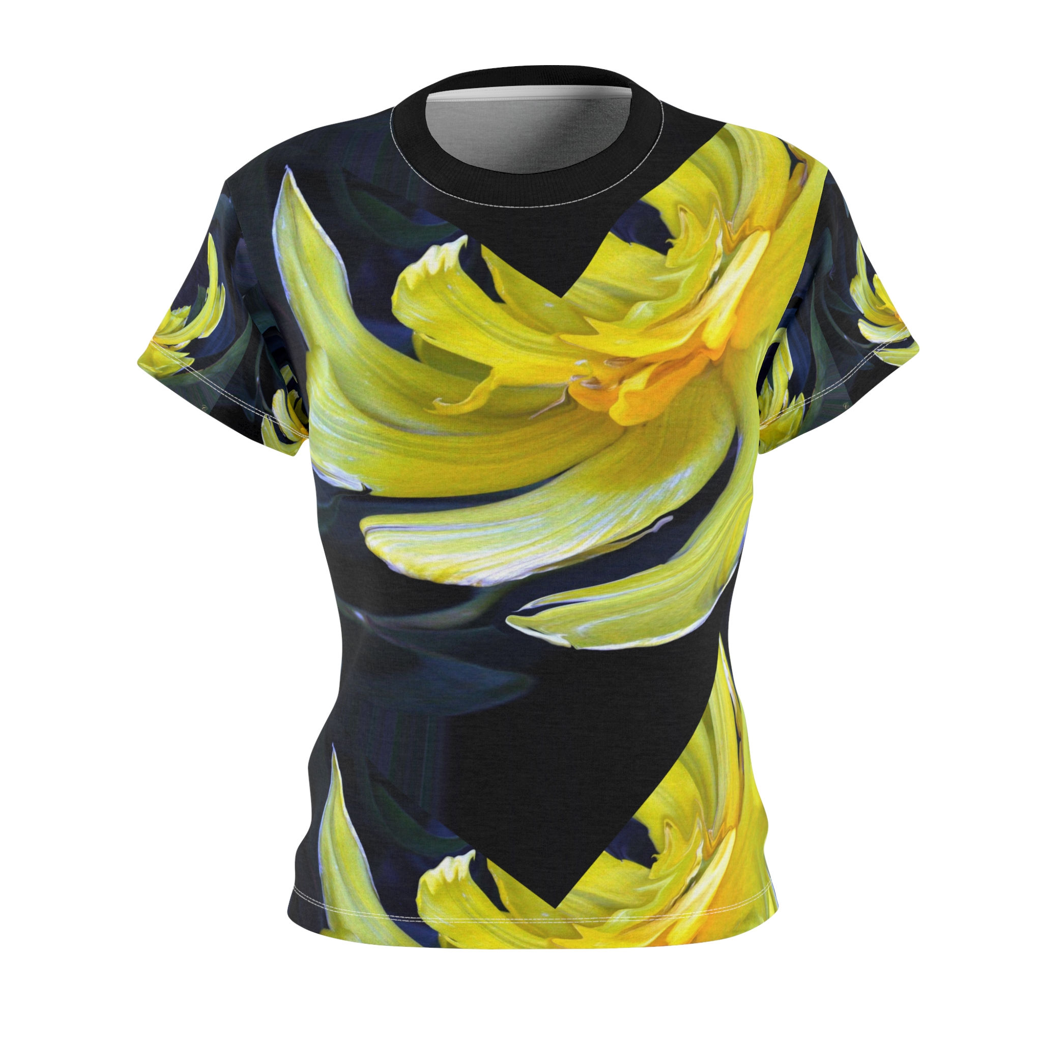Floral Yellow Swirl Women's Tee