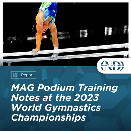 MAG Podium Training Notes at the 2023 World Gymnastics Championships