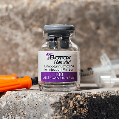 Image of Botox vial with medical syringes representing one of the many injection services offered at Mara Medical Aesthetics located in Saskatoon Saskatchewan