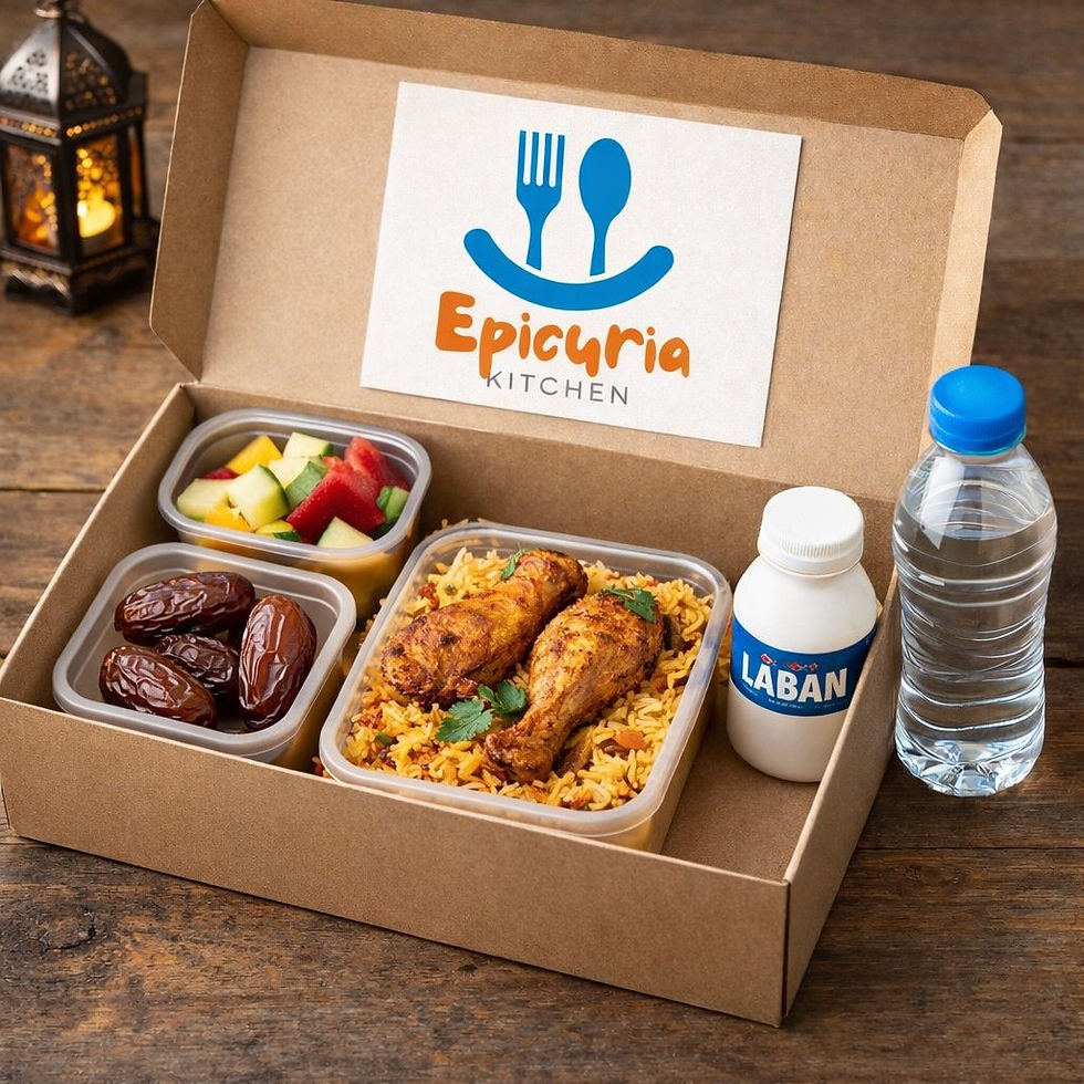 Iftar and Eid catering spread for corporate events, warm lighting, rich Middle Eastern dishes, landscape